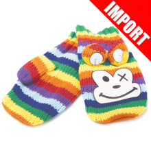 RAINBOW MONKEY MITTENS